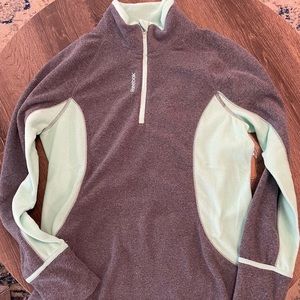 Reebok Women’s Medium Quarter-Zip Gray & Turquoise Pullover Jacket
